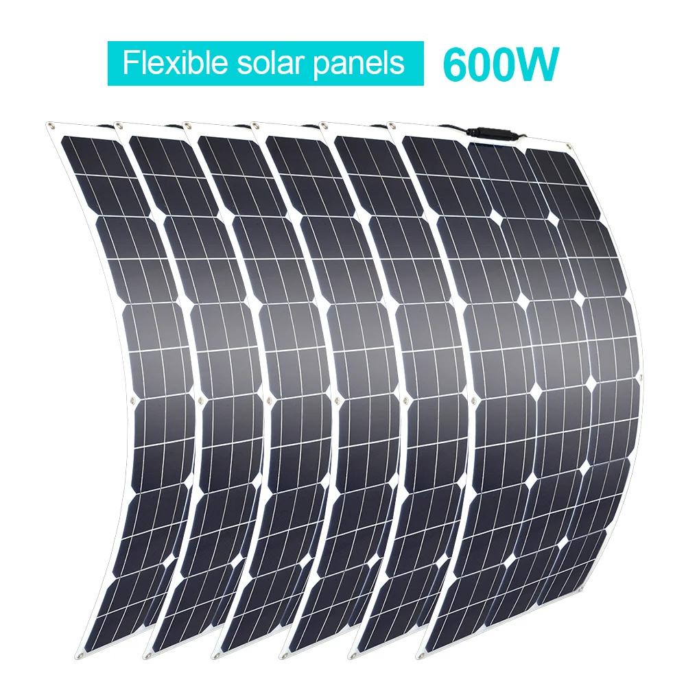  ¾  г, 100w 200w 300w 400w 500w 600w, RV Ʈ ڵ  12V 24V ͸  Solar Panel